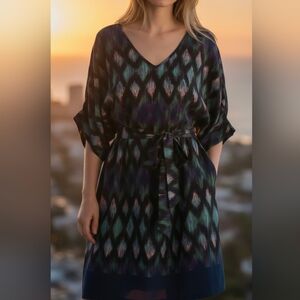 Presley Skye Multicolor Geometric Midi Dress